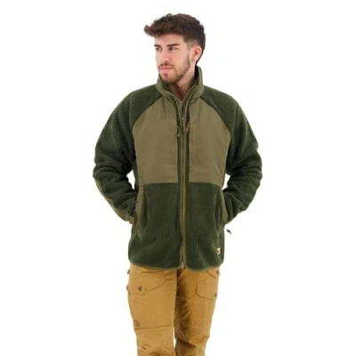 Image of Fjällräven Vardag Jacket Fleece jacket, Men&#039;s, Size: Medium, Deep forest/laurel green