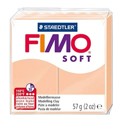 Image of STAEDTLER 8020 43 FIMO Soft Oven Hardening Polymer Modelling Clay Pale Pink (1 x 57g Block)