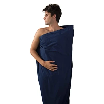 Image of Sea To Summit Unisex&#039;s Cotton Standard Sleeping Bag Liner Navy Blue, 92 x 185 cm, cm