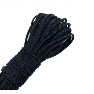 Image of Himtop 30M Black Nylon Rope 6MM Multi functional Cord Hanging String, Traction Tying for Camping Outdoor Activities Garden Bundling Garage Clothesline.