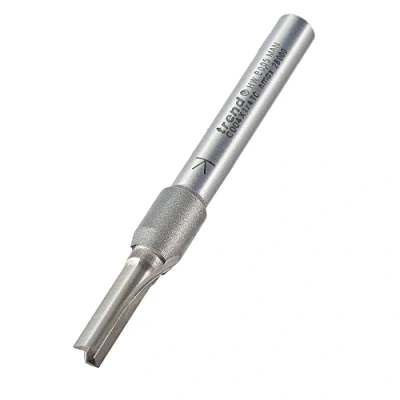 Image of Trend CraftPro Straight Two Flute Router Cutter Bit, 1/4 Inch Shank, 5mm Cut Diameter &amp; 16mm Length, Tungsten Carbide Tipped, C004X1/4TC