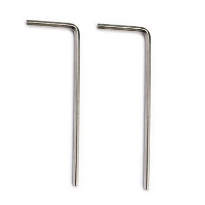 Image of Musiclily Basic Metric 1.5mm Steel Guitar Allen Key Hex Wrench for Import Strat Style Electric Saddle Height Screws, Nickel (Set of 2)