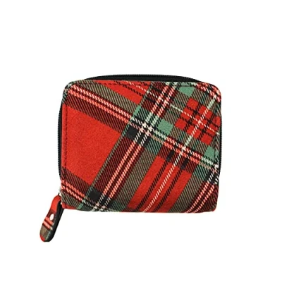 Image of Tartan Traditions Moleskin Zip Purse (Red Tartan)