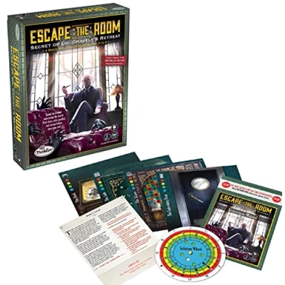 Image of Thinkfun Escape the Room Party Game Secret of Dr Gravely’s Retreat