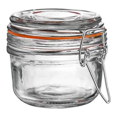 Image of Orange Seal 125ml Classic Glass Storage Jar By Argon Tableware