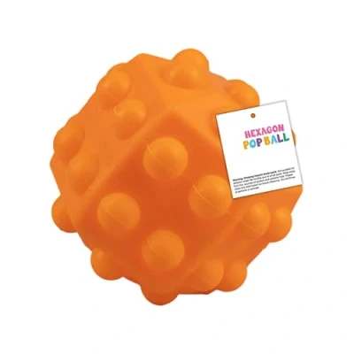 Image of 3D Pop It Sensory Stress Balls Fidget Toy Pack for Kids &amp; Adults, Push Bubble Toys, Perfect Autism, Anxiety Relief, Orange Colour