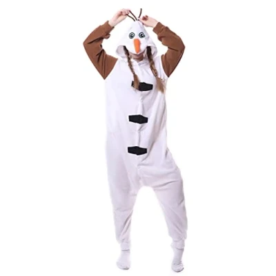 Image of Gbrand Adult Pajamas Onesie Animal Costume Unisex Halloween Christmas Cosplay Women Olaf S