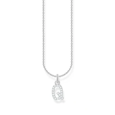 Image of THOMAS SABO letter P gold plated silver necklace with zirconia KE2255 414 14