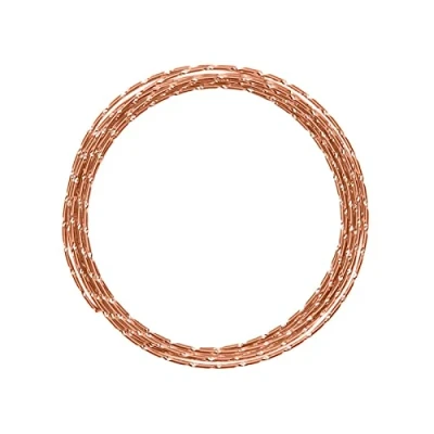 Image of Vaessen Creative Aluminium Diamond 2 mm x 5 m Flexible Jewellery Wire, Orange Copper, 500 0.2 cm