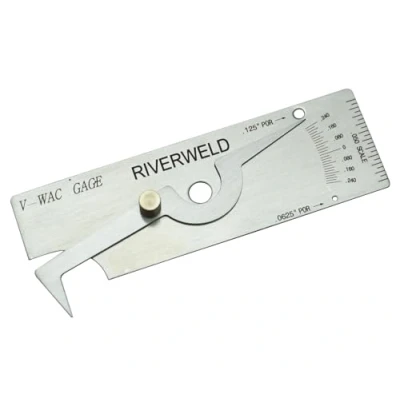 Image of RIVERWELD V WAC Single Weld Gauge Pit Depth Gage Welding Inspection Thread Gauges Undercuts/Pits to 0.24 Inch by 0.02 Increments