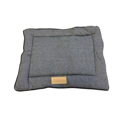 Image of Ellie Bo Small Reversible Tweed and Grey Faux Fur Mat for 24 inch Dog Cage