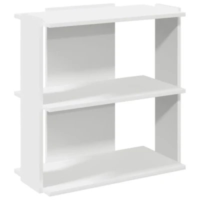 Image of vidaXL 3 Tier White Bookcase/Shelf 60x30x60cm Engineered Wood for Living Room/Office