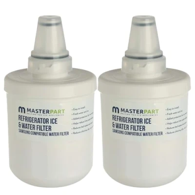 Image of Qualtex Water Filter Cartridges For Samsung Aqua Pure Plus/HAFIN Fridge Freezers Pack of 2