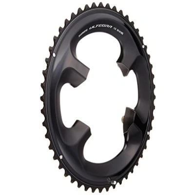 Image of SHIMANO Unisex Shimano_4524667742036 FC R8000 ROAD ULTEGRA 2x11S Chainring 53 Teeth Black, Blue