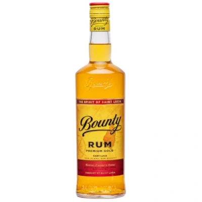 Image of Bounty Gold: Fine Rum Distilled, blended and bottled in Saint Lucia 40% alcohol, 700ml Perfect base for Long Drink