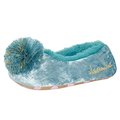 Image of Disney Girls Princess Jasmine Slippers Blue 12 UK Child