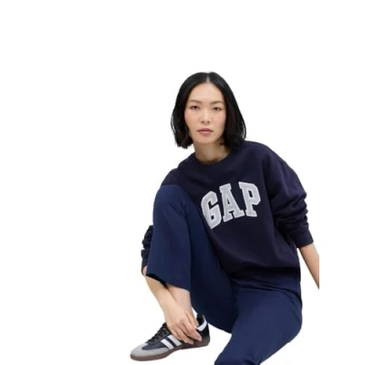Image of GAP Heritage CREW Sweatshirt, Women&#039;s, Size: Medium, Navy uniform
