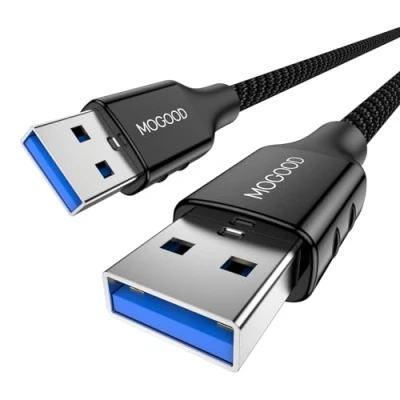 Image of MOGOOD Type A to Double Sided USB Cable 5M 3.0 Male Extender for Data Transfer Compatible with Hard Drive,Laptop,DVD Player,TV,USB Hub