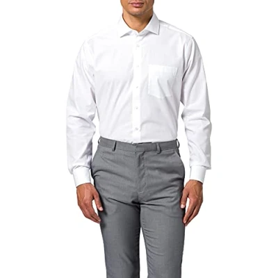 Image of Seidensticker Men&#039;s Regular Fit Langarm Popeline Shirt,White,42