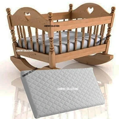 Image of Comfort Collections Crib Mattress Waterproof Breathable Quilted Cover Toddler and Baby Extra Thick Foam Cot Bed 73 X 35 4 CM