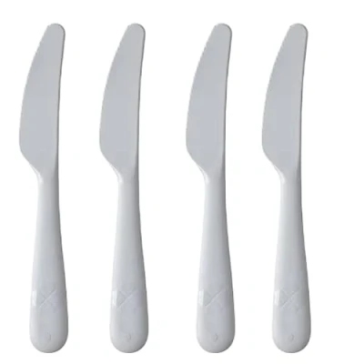 Image of Children Kids Baby Toddler Cutlery Set IKEA Kalas Replacements 4pcs Grey Knife BPA Free