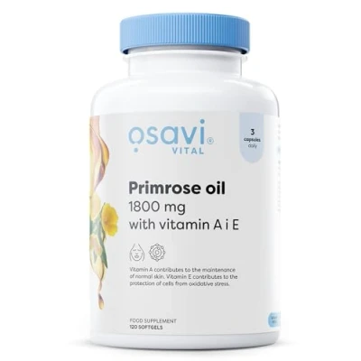 Image of Osavi Primrose Oil with Vitamin A &amp; E, 1800mg 120 softgels