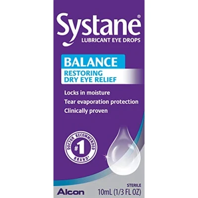 Image of Systane Balance Lubricant Eye Drops, Restorative Formula, 0.33 Ounce (Pack of 2)