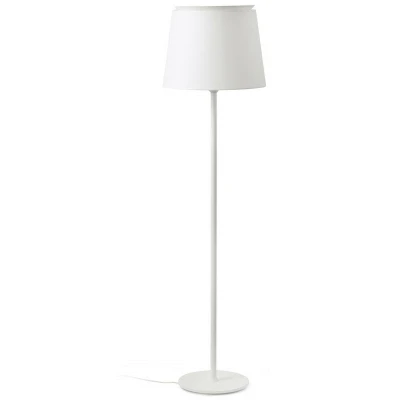 Image of Savoy Floor Lamp Round Tappered Shade White, E27