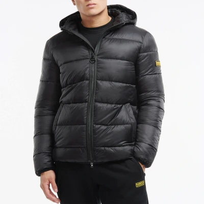Image of Barbour International Legacy Bobber Mens Zip Through Black Size 2XL