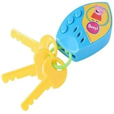 Image of HTI 1384026 Peppa Pig Electronic Toy Car Keys Pretend Play for Little Boys &amp; Girls
