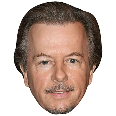 Image of David Spade (Moustache) Celebrity Mask, Flat Card Face, Fancy Dress Mask