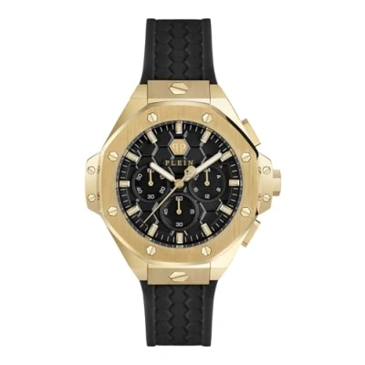 Image of Philipp Plein Chrono Royal Unisex&#039;s Black Watch PWPSA0124 Silicone One Size