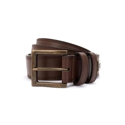 Image of Caterpillar Men&#039;s Triple Edge Stitch Belt, Brown, 42