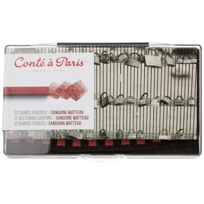 Image of Conté à Paris Sketching Carre Crayons Sanguine Watteau (Pack of 12)