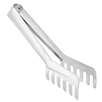 Image of DEWIN Spaghetti Tongs Stainless Steel, for Kitchen Comb Shaped Noodles Pasta Clip Cooking Tool Salad BBQ Serving Buffet