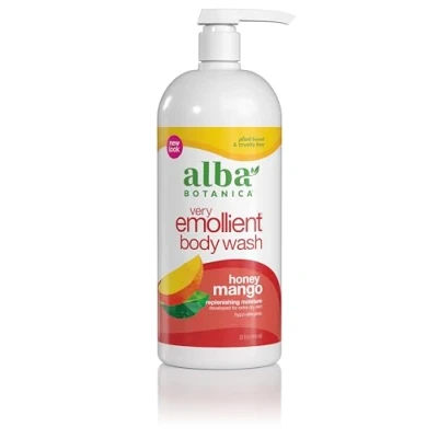 Image of Alba Botanica Very Emollient Honey Mango Bath &amp; Shower Gel, 32 oz.