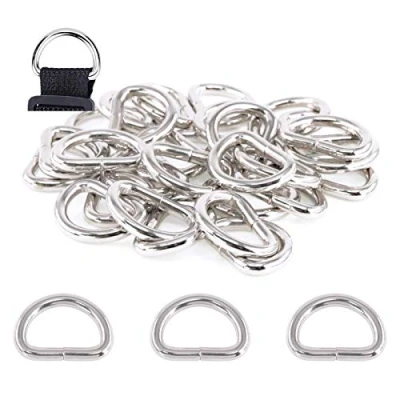 Image of Swpeet 150Pcs 5/8&quot; Multi Purpose Metal D Ring Semi Circular for Hardware Bags Hand DIY Accessories (5/8&quot; 15mm)