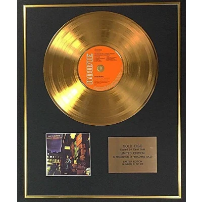 Image of Century Music Awards David Bowie Exclusive Limited Edition 24 Carat Gold Disc Ziggy Stardust