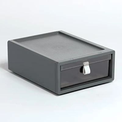 Image of Pendaflex Stackable Drawer, Durable Plastic, Silicon Handles, Tinted Drawers, Single, Gray, 9&quot; x 7&quot; 3.5&quot;, Medium, 1 Piece (41792)