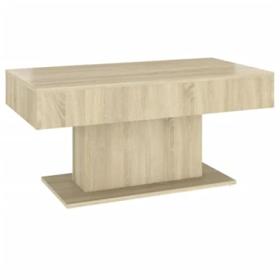 Image of vidaXL Coffee Table Modern Home Living Room Furniture Accessories Couch End Side Center Accent Set Sofa Chipboard Sonoma Oak