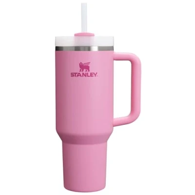 Image of Stanley Quencher H2.0 Tumbler with Handle &amp; Straw 40 oz Twist On 3 Way Lid Cupholder Compatible for Travel Insulated Stainless Steel Cup BPA Free Peony
