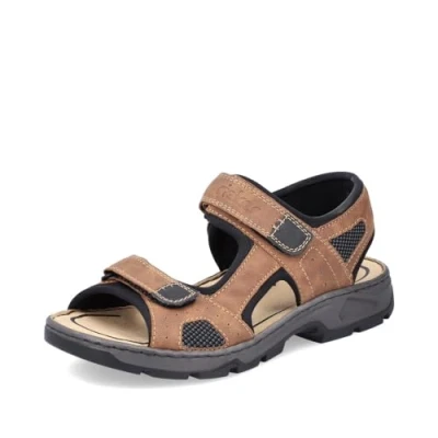 Image of Rieker Men&#039;s 25558 25 Closed Toe Sandals, Brown (Tabak 25), 6.5 UK