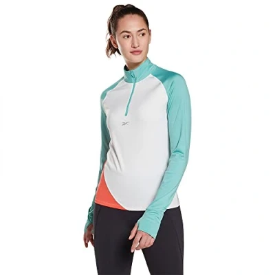 Image of Reebok Running 1/4 Zip White