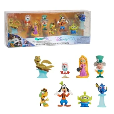 Image of Just Play Disney100 Years of Laughter Celebration Collection Limited Edition 8 Piece Figure Pack, Kids Toys for Ages 3 Up
