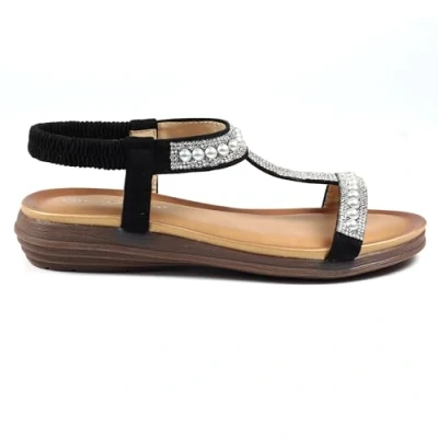 Image of Lunar Womens Tancy Pearl Sandal 5 UK Black