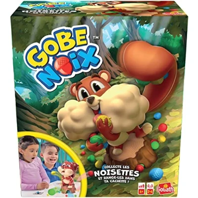 Image of Gobe Nuts Fun Board Games for Children Ages 4+ Help Squirrel Collect Hazelnuts Play with Family or Friends 2 to 4 Players