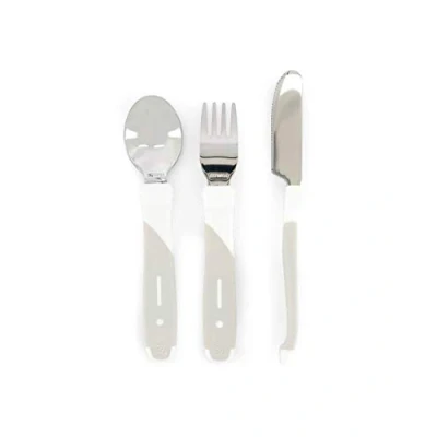 Image of Twistshake Stainless Steel Learning Cutlery for Baby, Infant Feeding, BPA Free, 12+ Months, White
