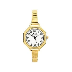 Image of Limit 6622.01 Gold Plated Ladies Octagonal Expander Bracelet Watch