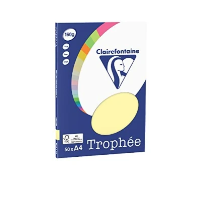 Image of Clairefontaine 4157 A4 Paper 160 g/m² 50 Sheets Canary Yellow