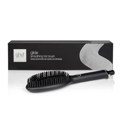 Image of ghd Glide Hot Brush For Hair Styling, Ceramic Technology with Ioniser To Eliminate Frizz, Optimum 185C Temp Salon Smooth Styling